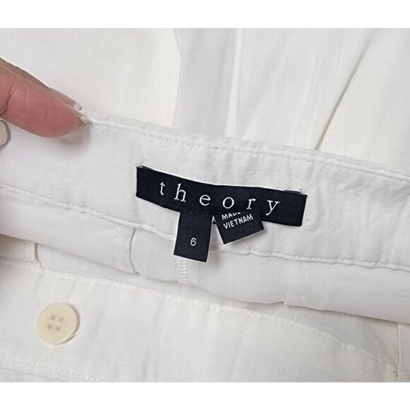 Theory Wide Leg Linen Sailor Pants 6 - Picture 7 of 9